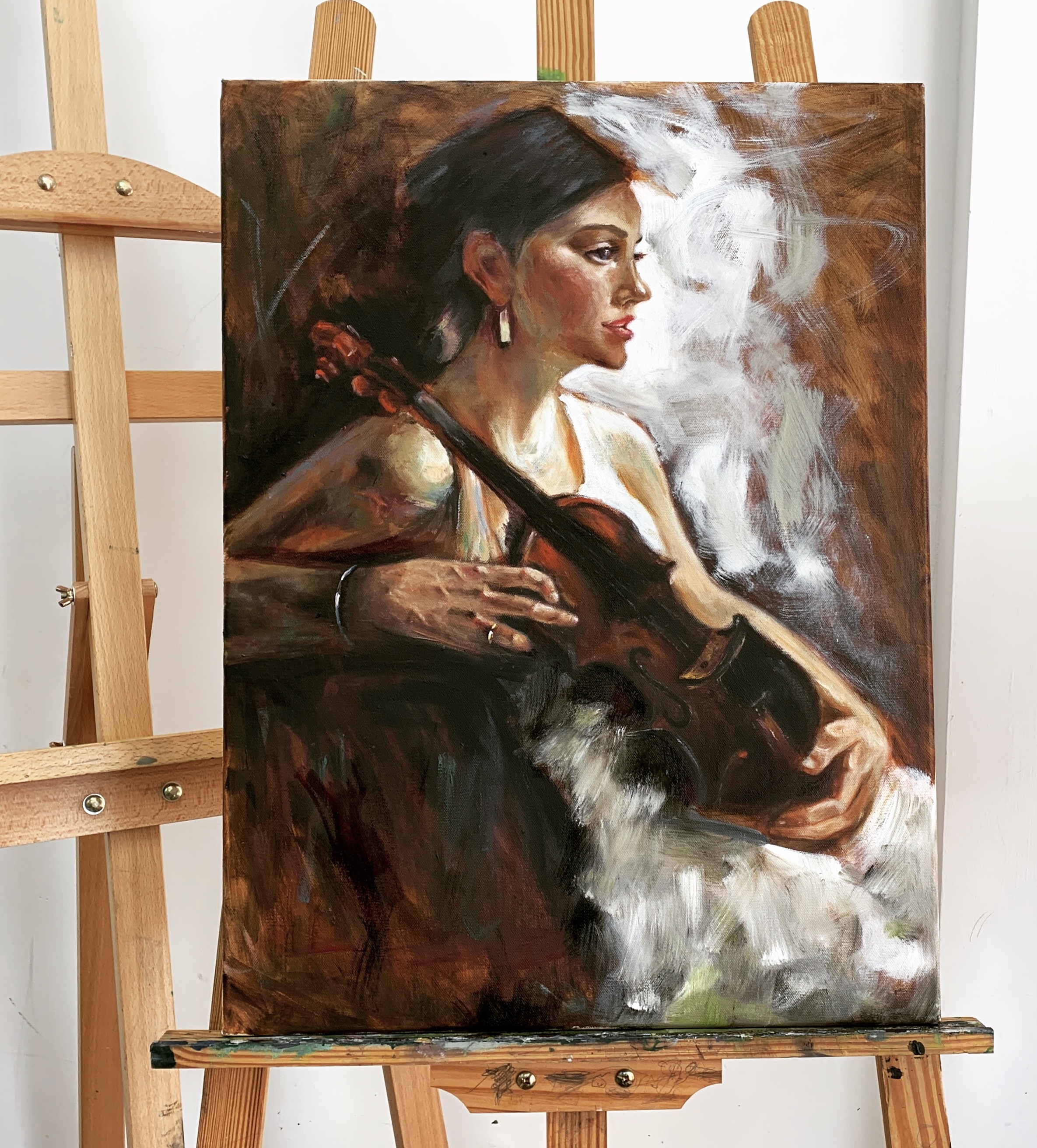 Painting Woman Violin