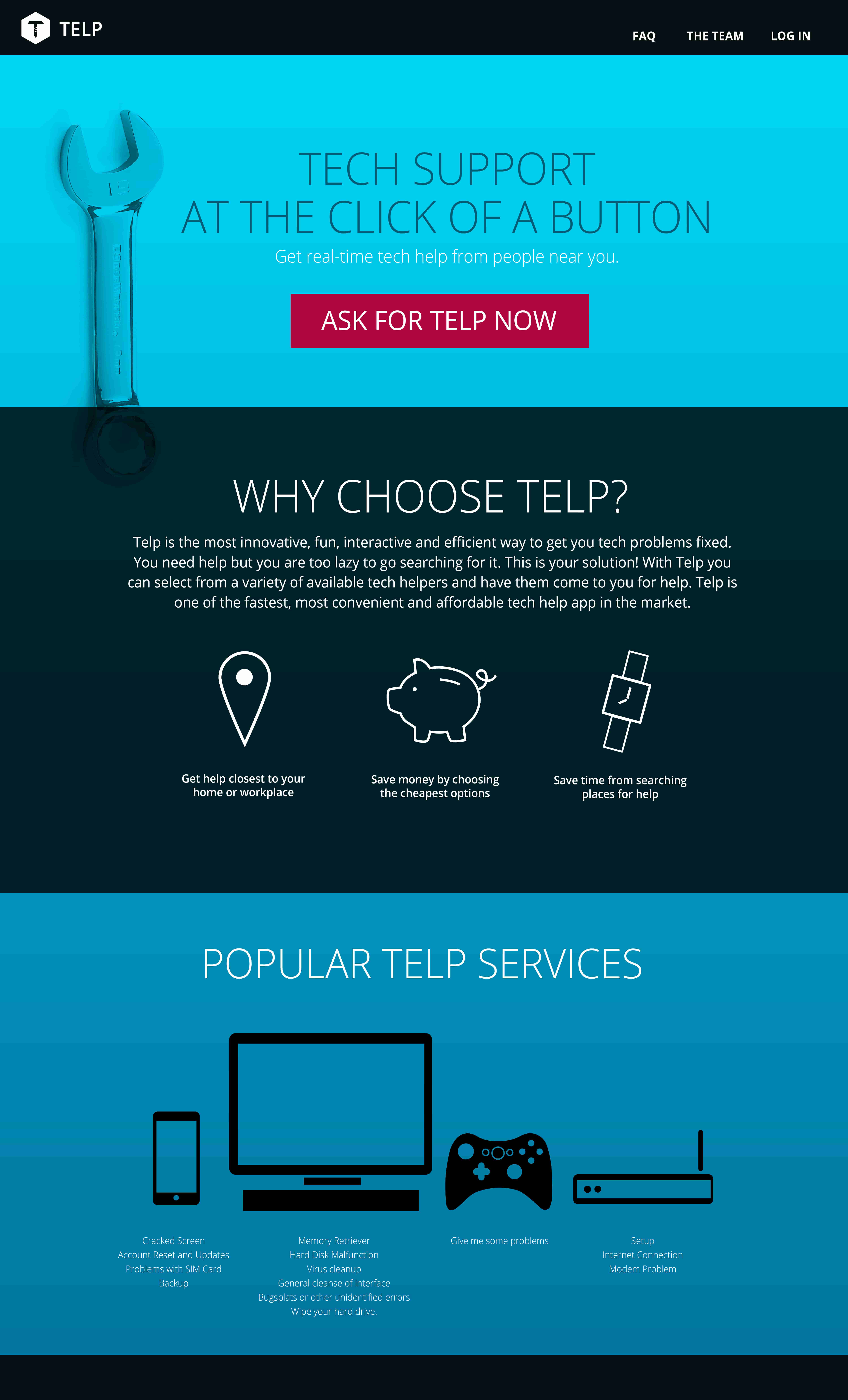 Telp Marketing Page Design